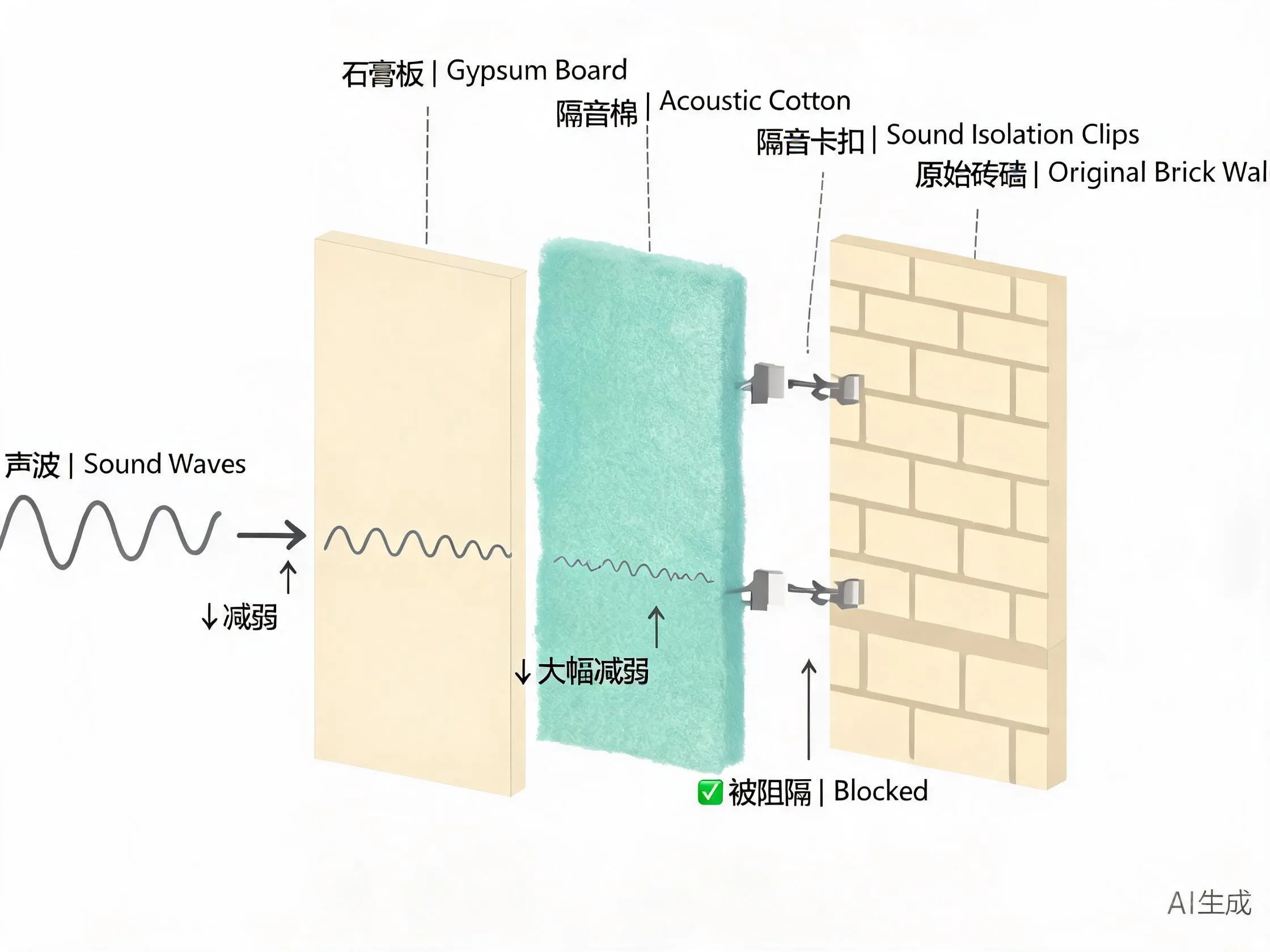 墙体隔音改造：共用墙加层施工全流程