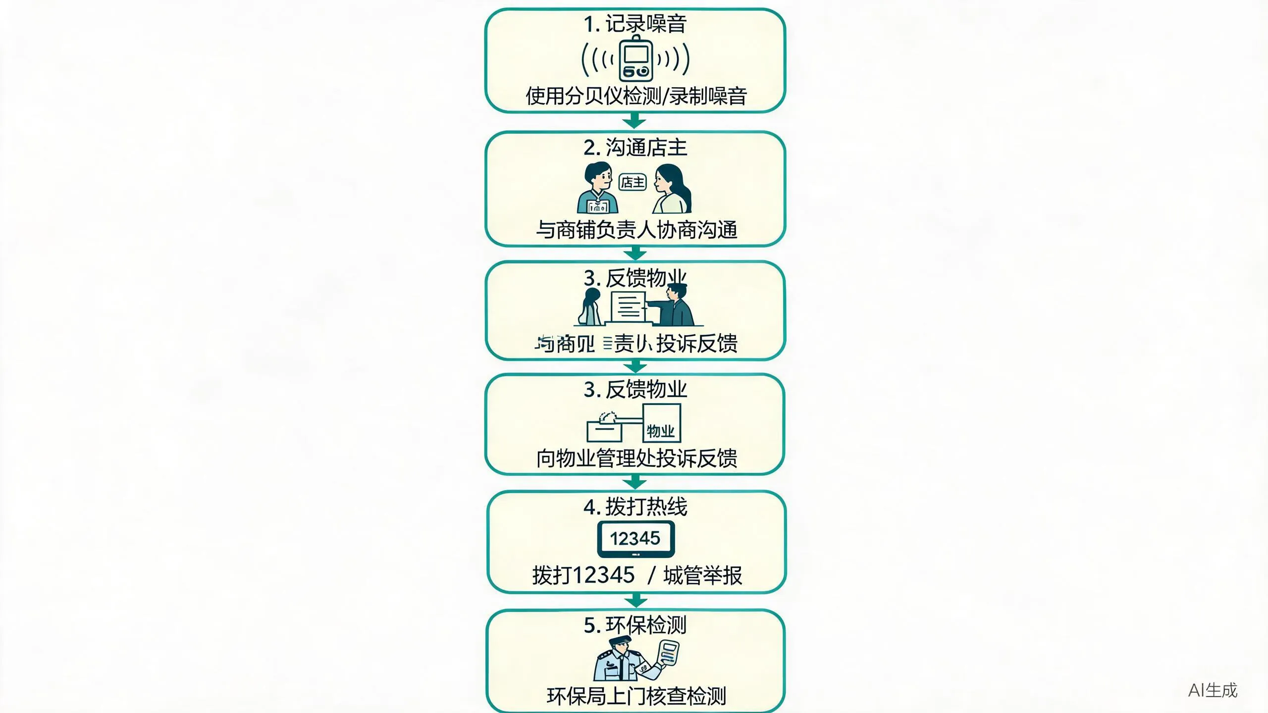 商业噪音投诉处理流程图