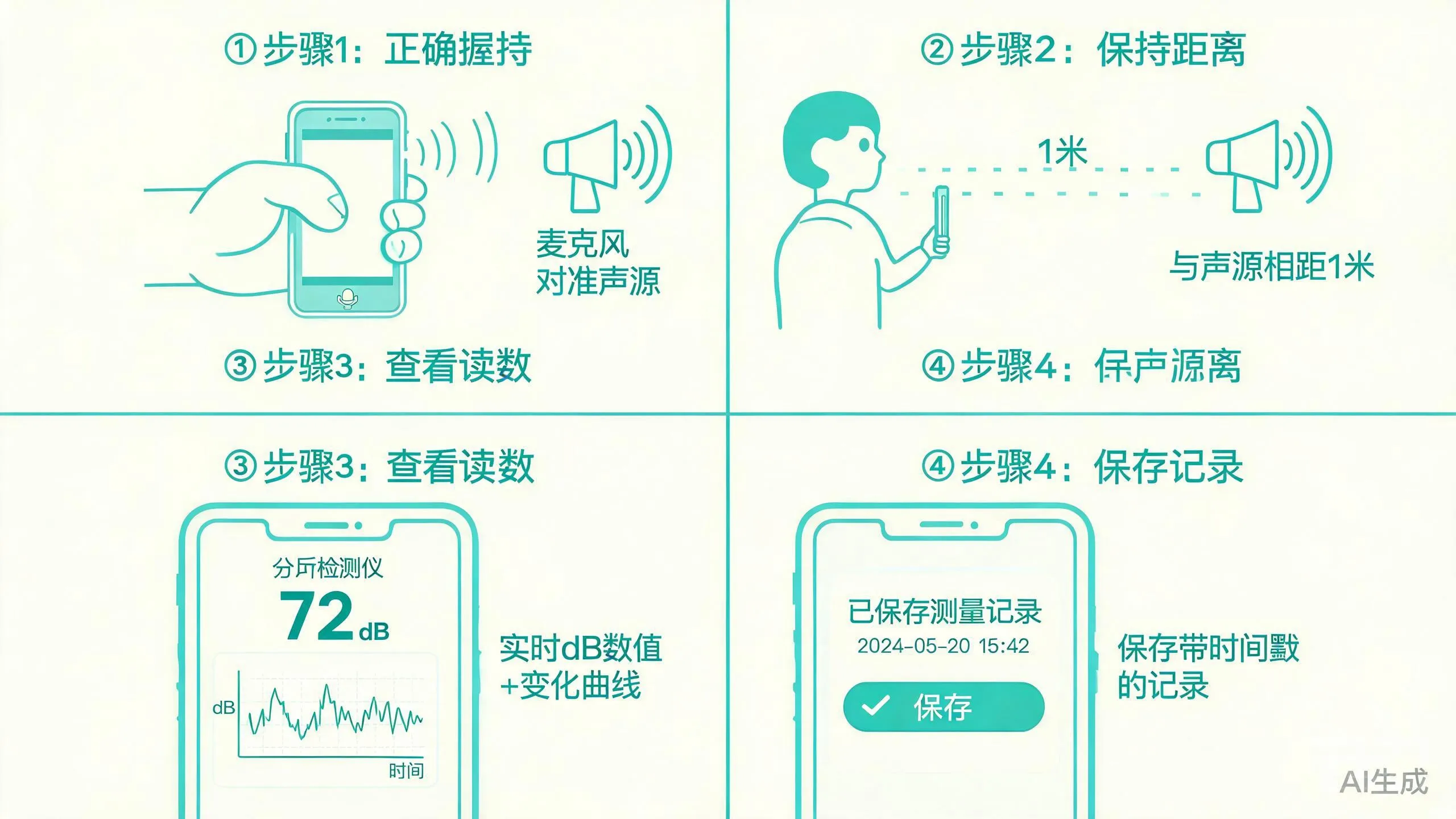 手机App分贝测量方法图解